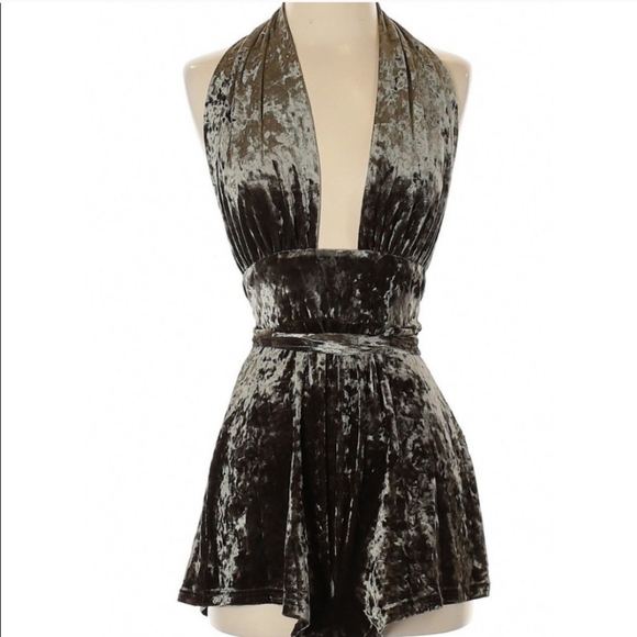 luvalot Pants - {LuvaLot} velvet mini play suit